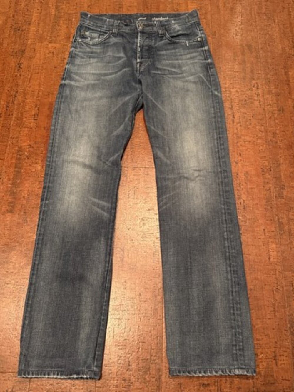 7 For All Mankind Men’s 29X32 Standard Jeans Classic Straight Leg Blue Denim